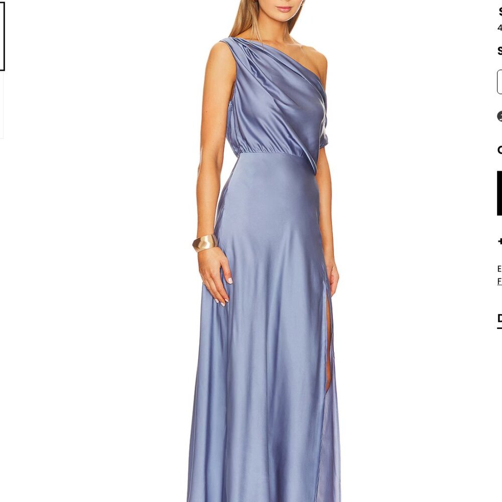 ASTR the Label Monroe - Slate Blue Draped Maxi Dress